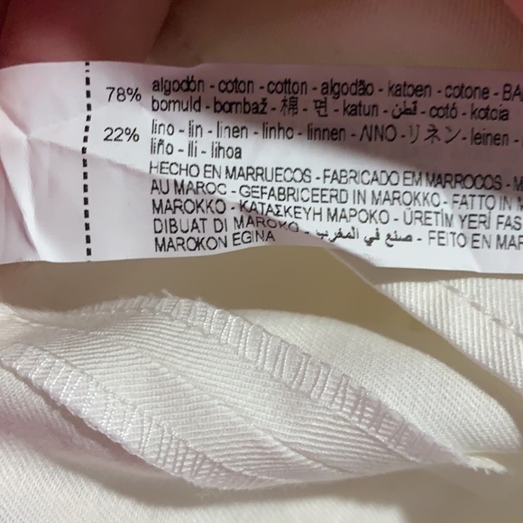 🌹NWT. Zara Cream Mini Shirt Dress. Size S - Picture 8 of 9